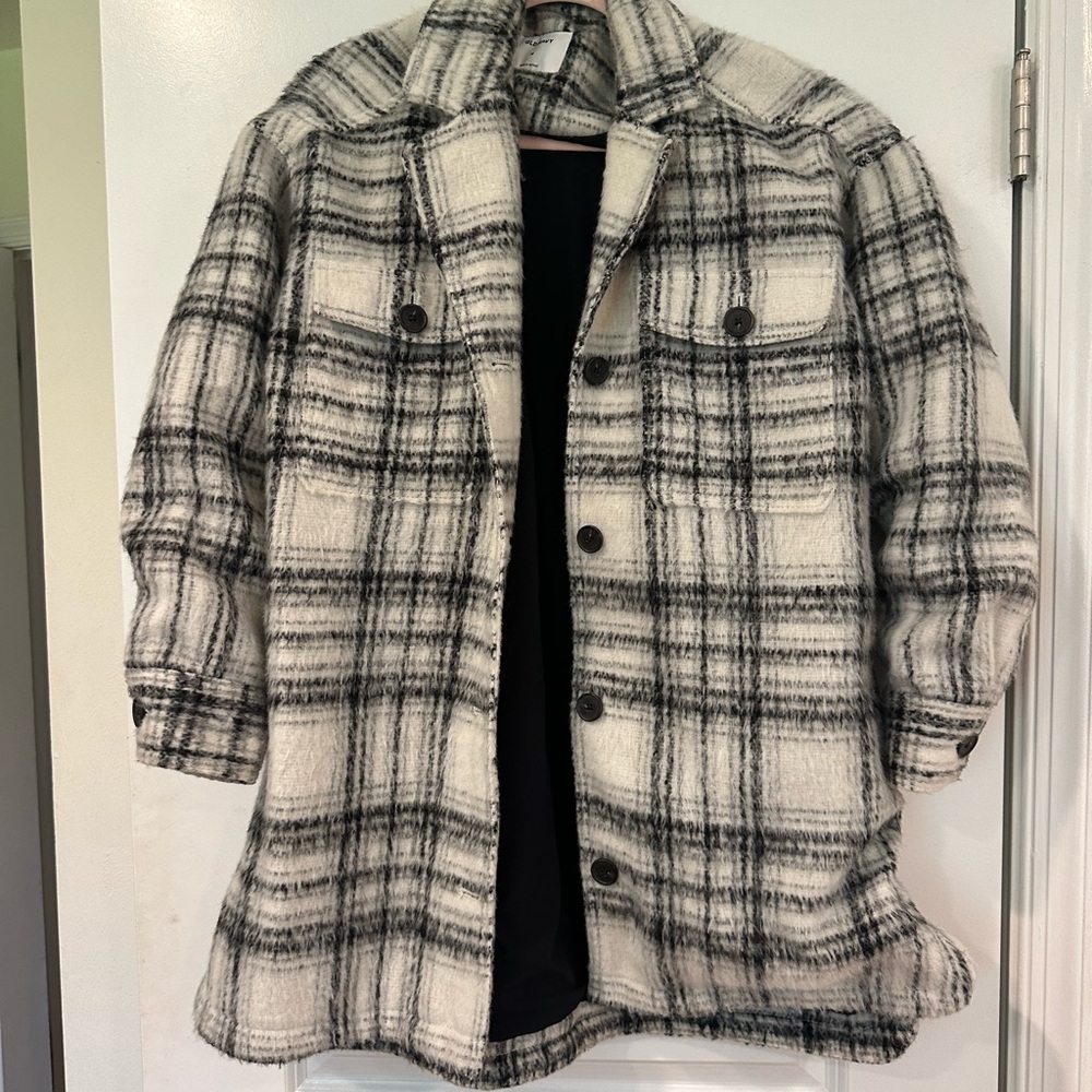 Old Navy Black and White Plaid Jacket